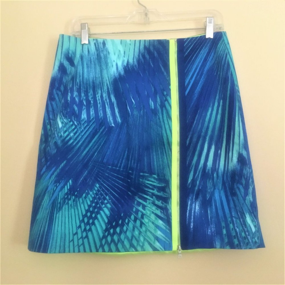 Elie Tahari Tropical Skirt Size 6 Vacation Beach Summer Stretch